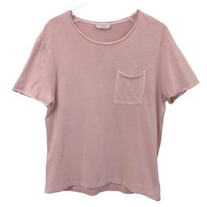 Eleven Paris | Rolled Hem Pink Short Sleeve Tee Medium